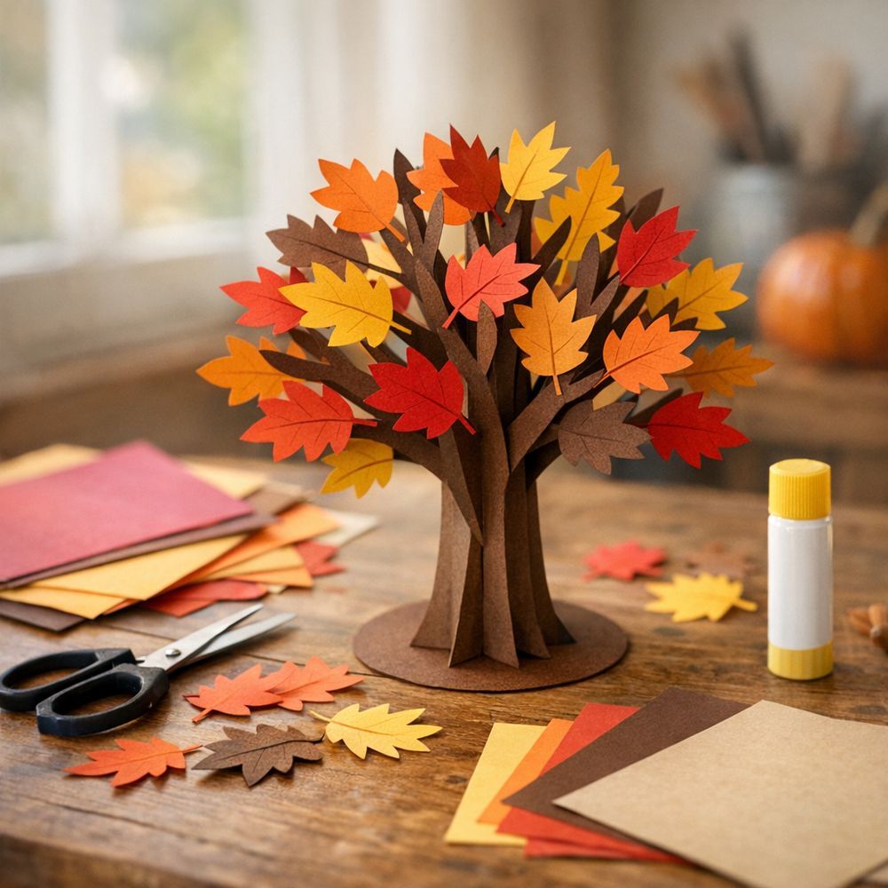 L’arbre en papier 3D : simple, stable et joli à fabriquer