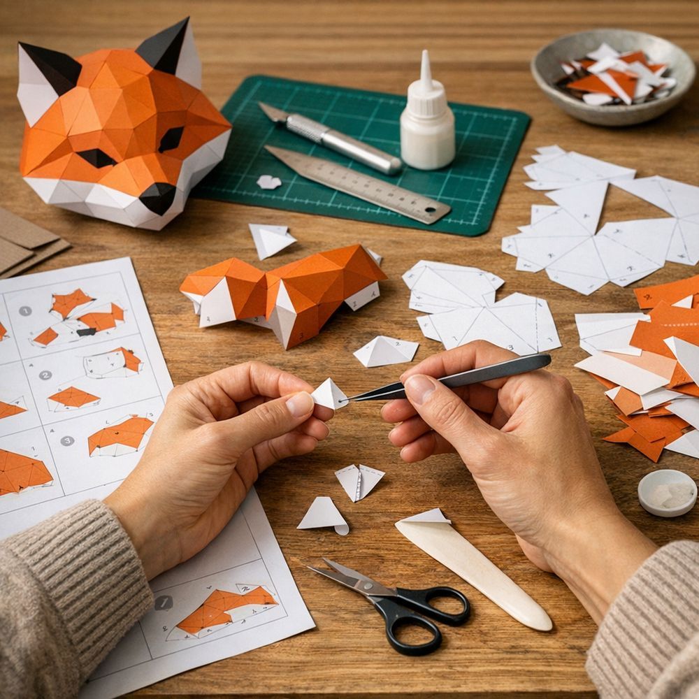 La méthode pas à pas pour assembler un papercraft proprement