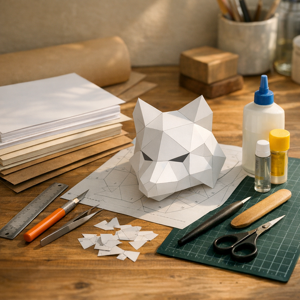 Quel papier utiliser pour un papercraft réussi ? Grammage, colle et outils