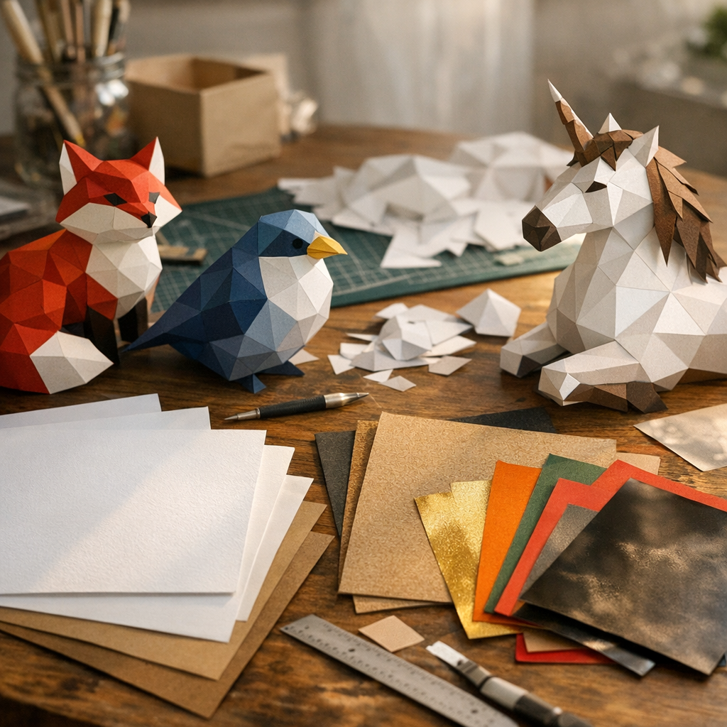 4. Quel papier pour papercraft&nbsp; ? Le matériel qui change vraiment le rendu