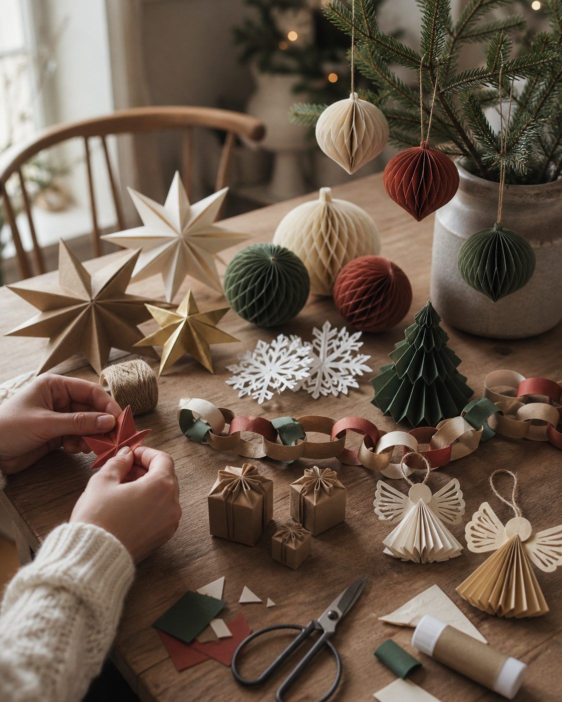 8 idées de décorations de Noël en papier à fabriquer
