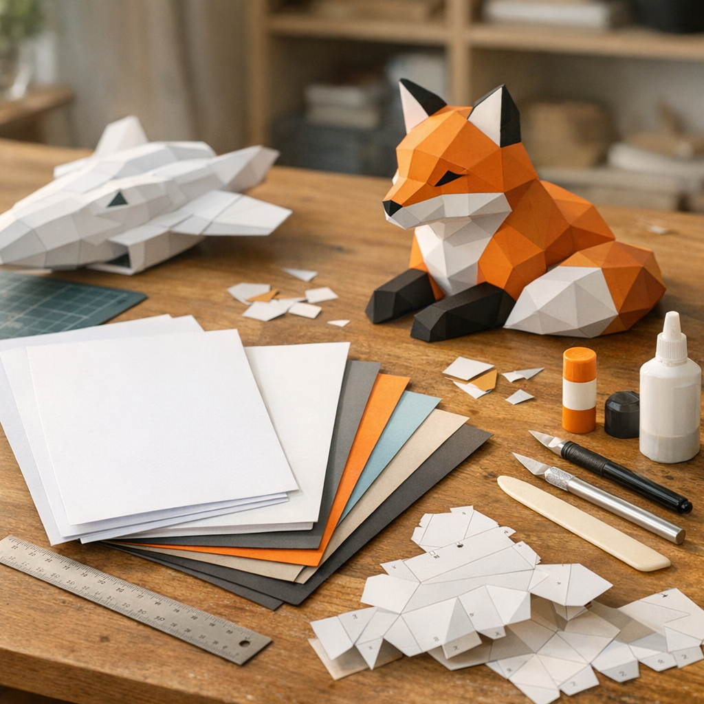 Quel papier choisir pour un papercraft propre et facile à plier