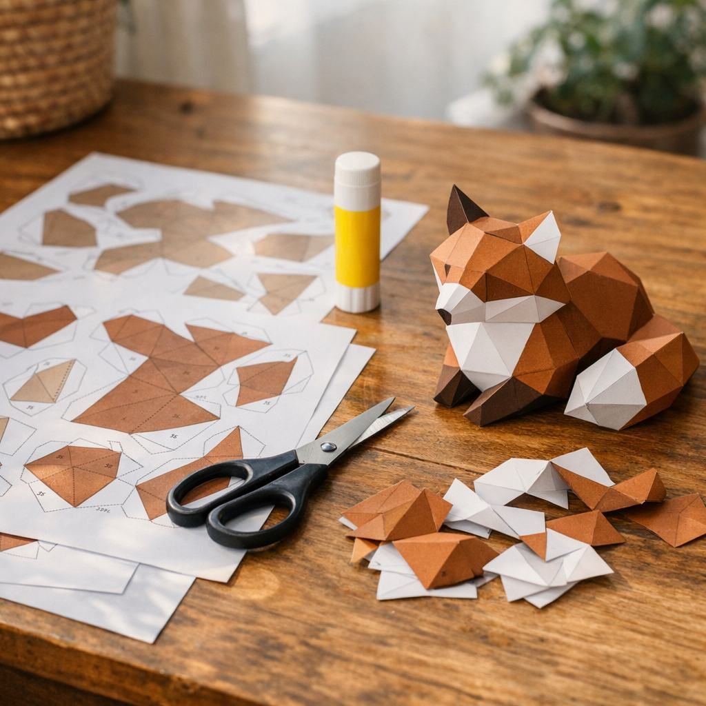 Le papercraft 3D Gratuit : modèles PDF, impression et montage