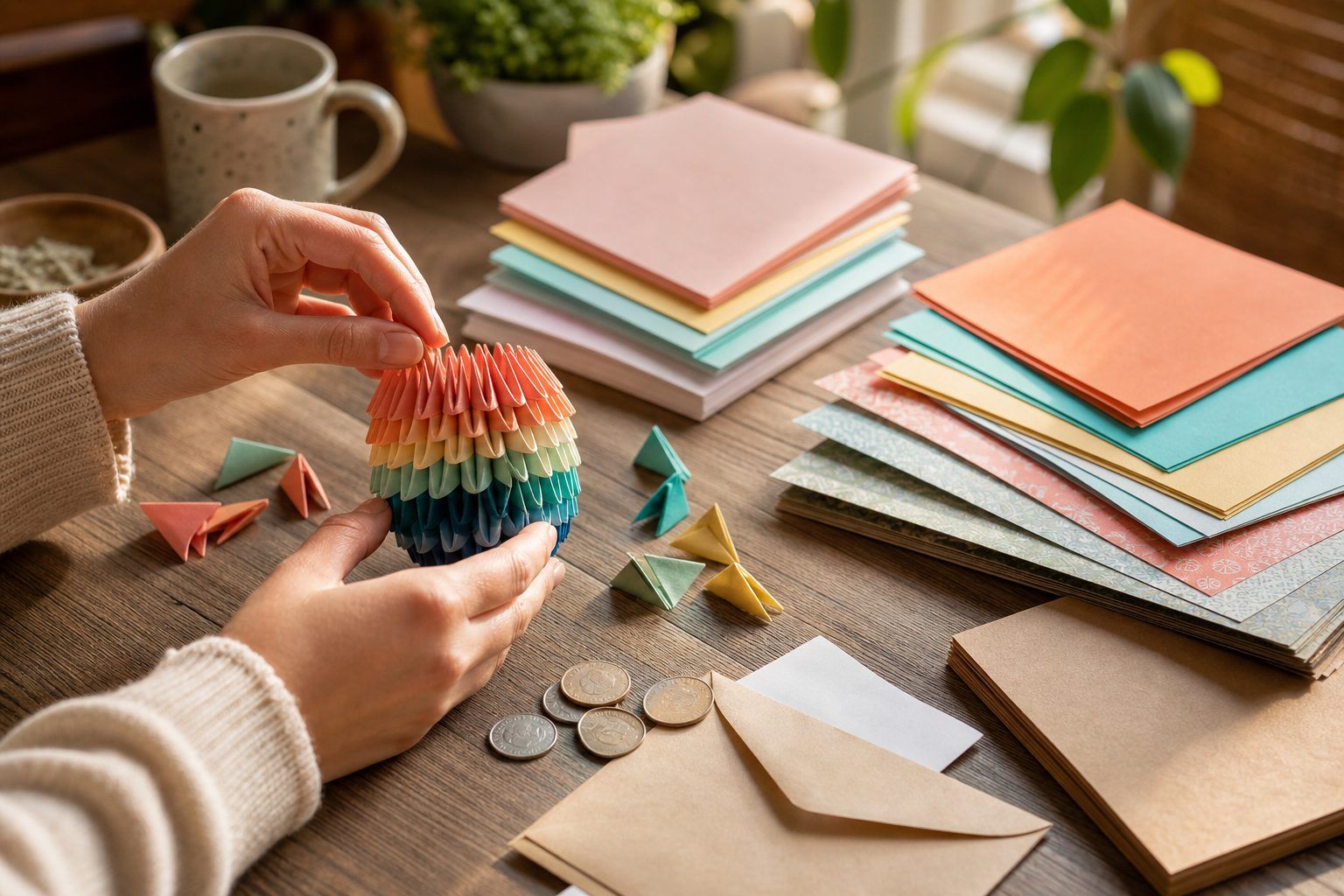 Choisir le papier pour un projet d'origami 3D