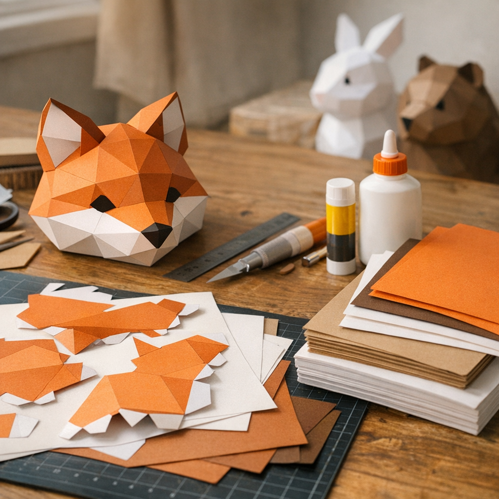 Prêt à construire votre premier modèle ? Papier, grammage et colle à prévoir