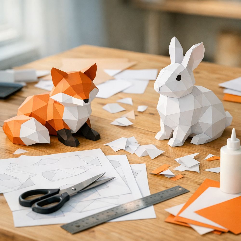 Le papercraft d’Animaux : le bon modèle dépend du niveau et du papier
