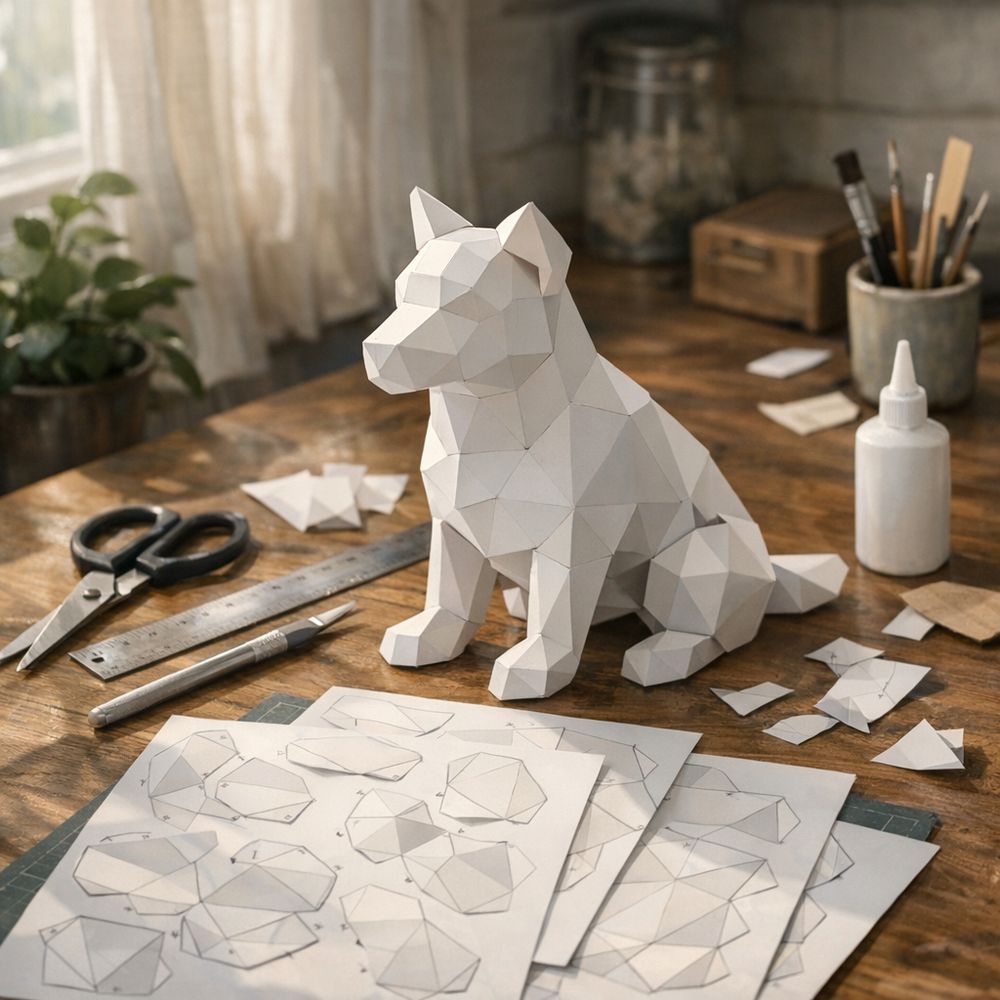Quel papercraft chien choisir : Origami facile ou 3D ?