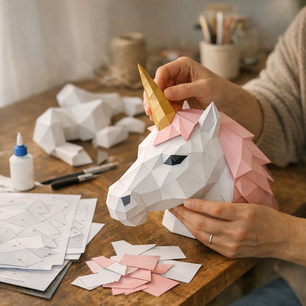 Comment monter une licorne en papercraft 3D