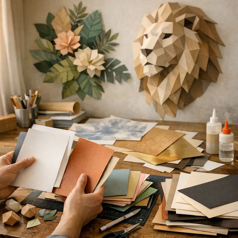 Quel papier choisir pour un papercraft mural ?