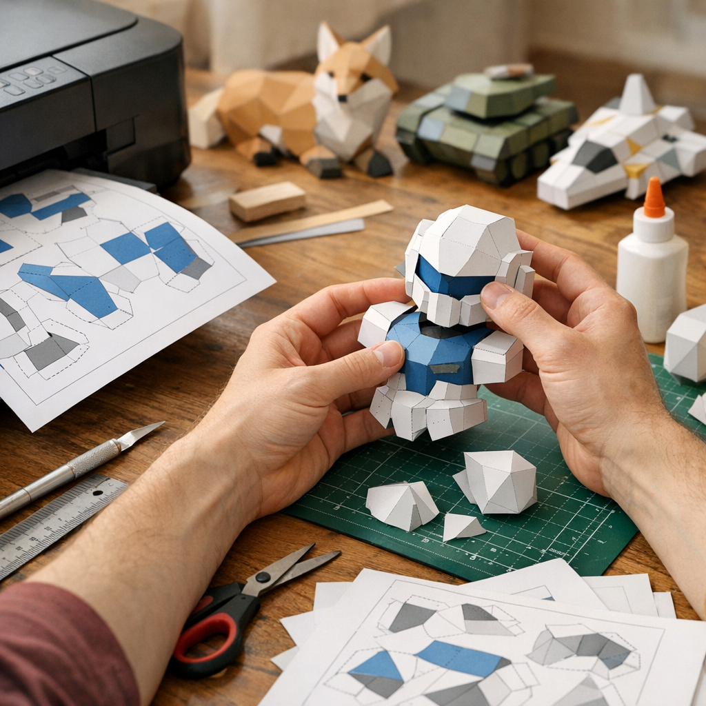 Montage papercraft : imprimer, plier et assembler sans se tromper