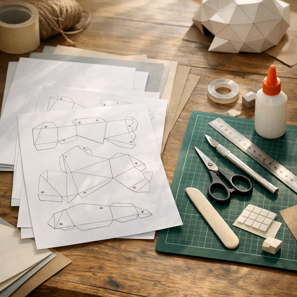 3. Le bon papier, l’impression A4 et les outils qui facilitent le montage