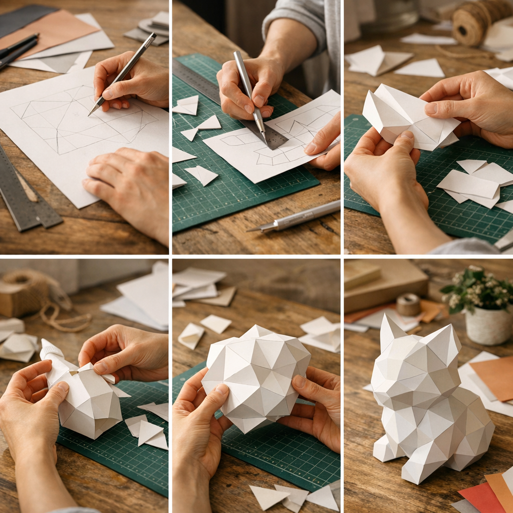 Comment faire une sculpture en papier 3D en 6 étapes