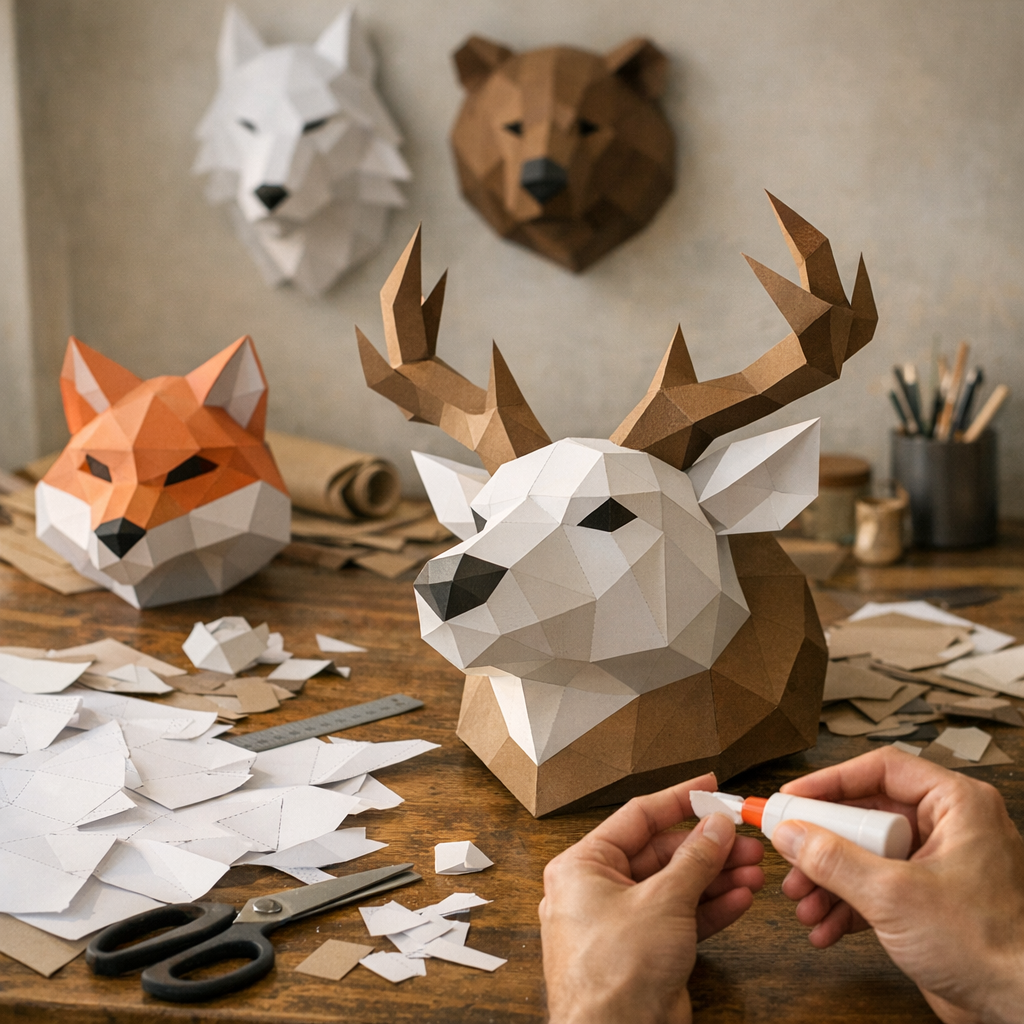 4. Comment faire une coupe ou une tête d'animal en papier sans se décourager